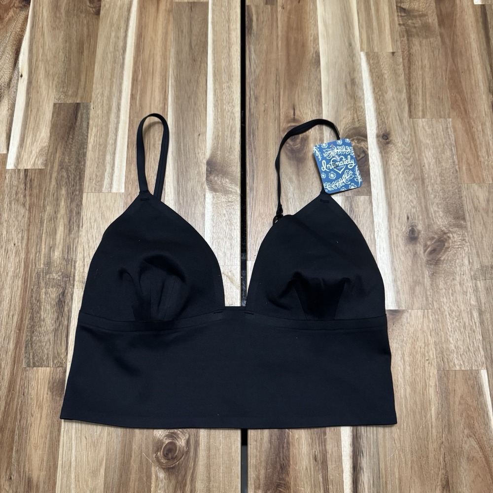 Free People Black Longline Bralette